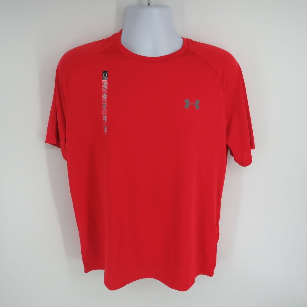 Under Armour Mens Red HeatGear Short-Sleeve Loose-Fit T-Shirt Large NWT